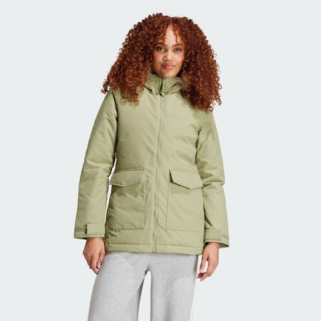 ADIDAS SPORTSWEAR Paveric Fur Parka Tent Green WOMEN