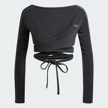 ADIDAS ORIGINALS Wraparound Cardigan Carbon WOMEN