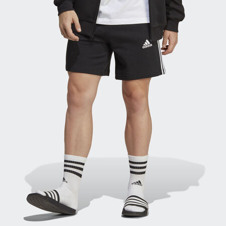 ADIDAS SPORTSWEAR Short à 3 bandes en moleton Essentials Black HOMME