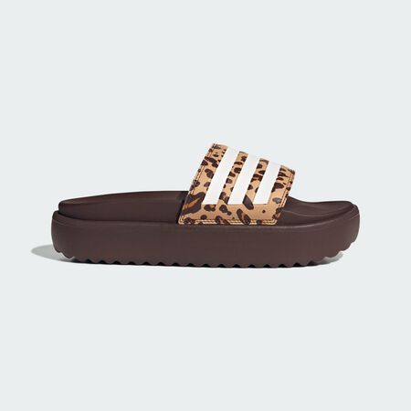 ADIDAS SPORTSWEAR Claquette Adilette Platform Shadow Brown / Cloud White / Magic Beige FEMME