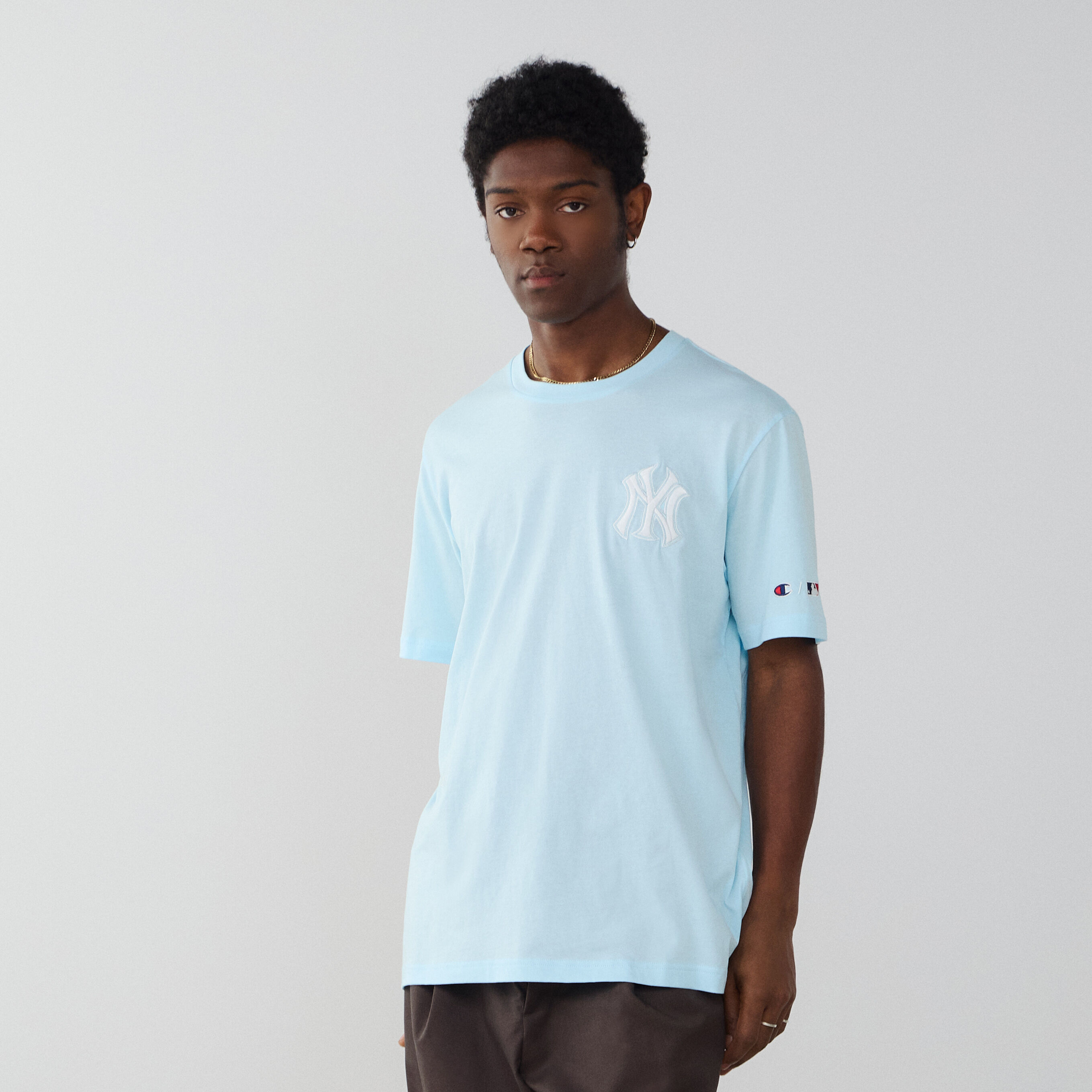 Mens grey champion t shirt top