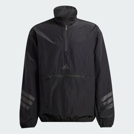 Sweat-shirt toile demi-zip 3 bandes Future Icons : Black