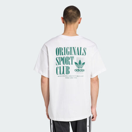 ADIDAS ORIGINALS T-shirt Sport Club GFX Oversized White HOMME