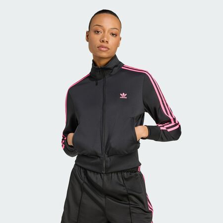 ADIDAS ORIGINALS Adicolor Classics Firebird Track Top Black / Lucid Pink WOMEN