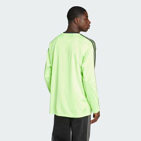ADIDAS ORIGINALS adidas Adicolor Jacquard Long-Sleeve Jersey Signal Green / Black MEN