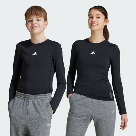 ADIDAS SPORTSWEAR TECHFIT Long Sleeve Tee Kids Black / White JUNIOR