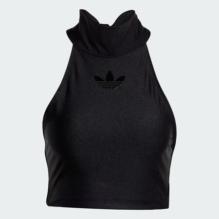 Crop top col noué : Black