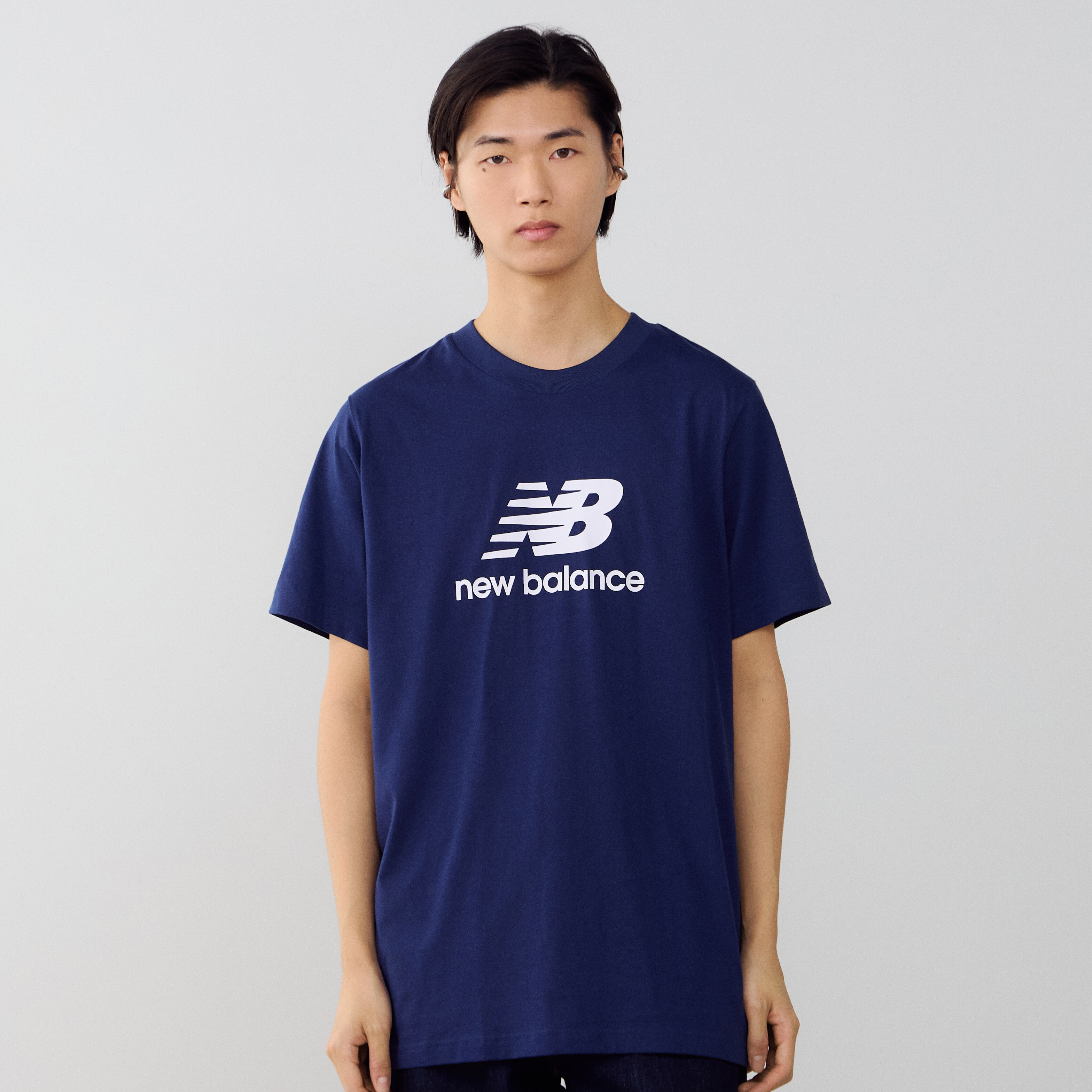 Tee Shirt Big Logo  Marine/blanc