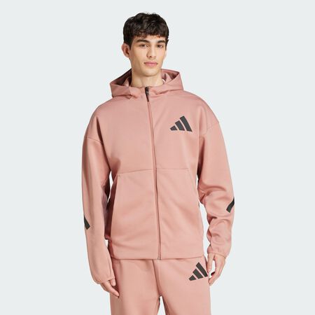 Nouvelle veste de survêtement à capuche entièrement zippée Z.N.E. : Warm Clay
