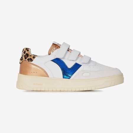 VICTORIA SEUL VELCRO WHITE/BLUE WOMEN