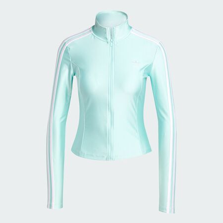 ADIDAS ORIGINALS Adicolor 3-Stripes Slim Track Top Semi Flash Aqua WOMEN