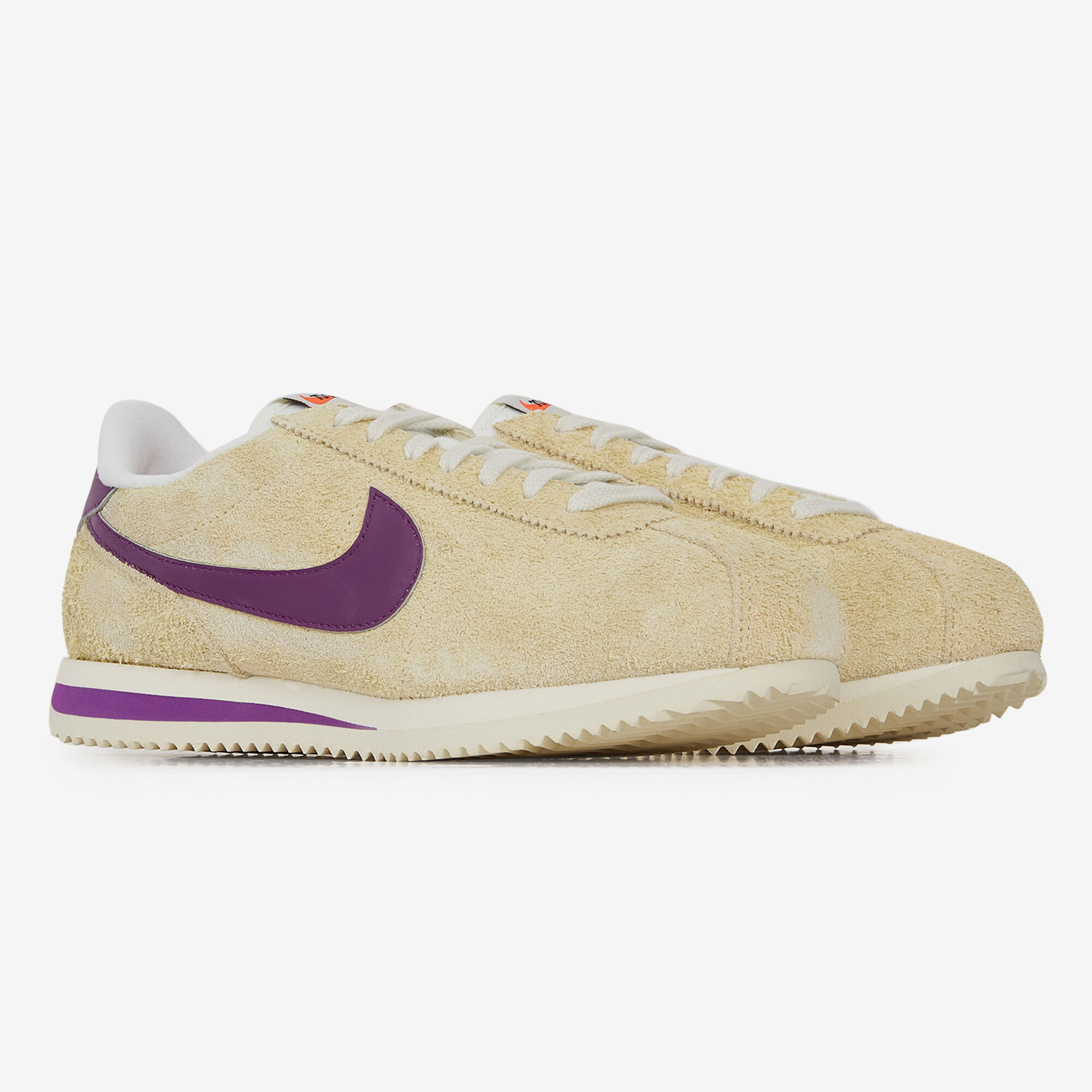 NIKE CORTEZ VINTAGE SUEDE BEIGE BURGUNDY SNEAKERS WOMEN Courir