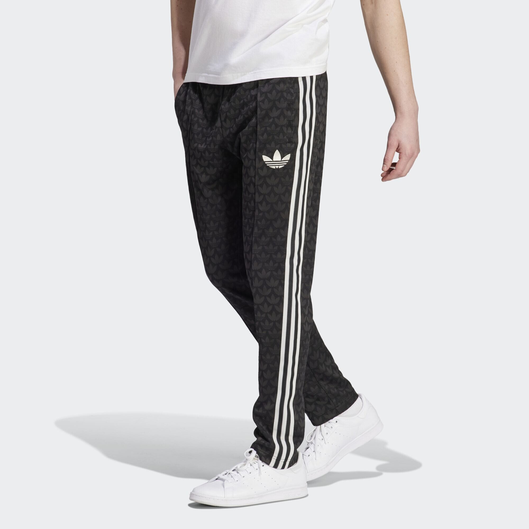 ADIDAS ORIGINALS ADICOLOR 70S MONOGRAM TRACK PANTS Black