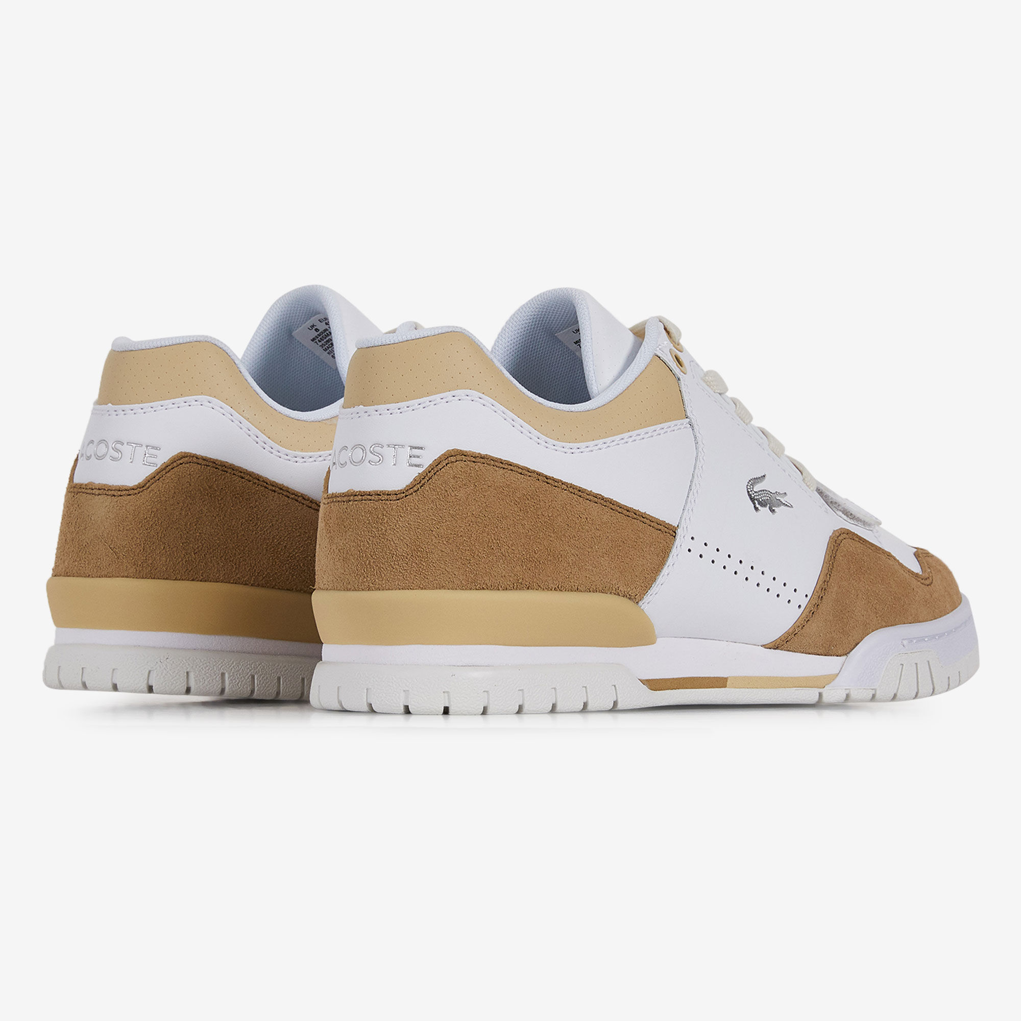 LACOSTE MISSOURI BLANC MARRON SNEAKERS HOMME Courir