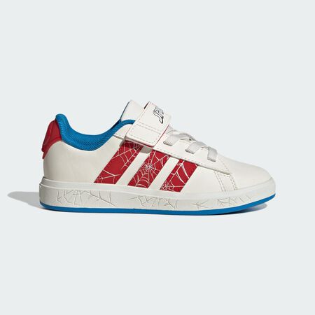 ADIDAS SPORTSWEAR adidas Marvel Spider-Man Grand Court Shoes Kids Cloud White / Pure Ruby / Bright Blue BABIES
