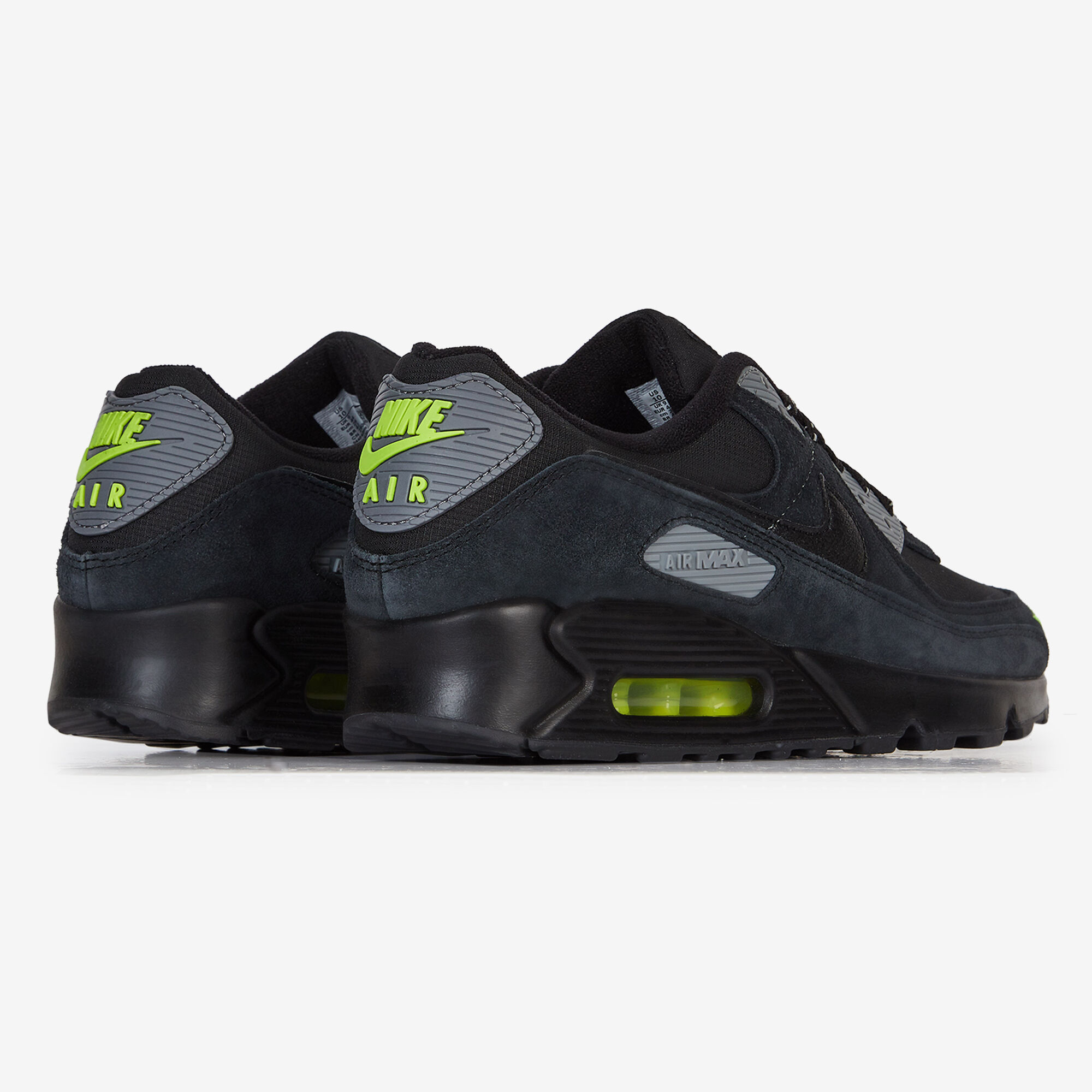 NIKE AIR MAX 90 NOIR GRIS SNEAKERS HOMME LACETS Courir