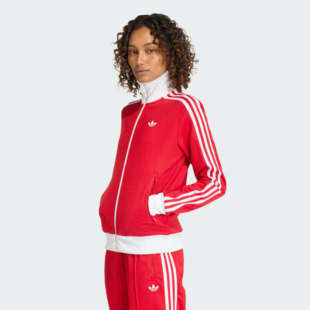 ADIDAS ORIGINALS VESTE DE SURV&Ecirc;TEMENT CLASSIC Better Scarlet / White FEMME