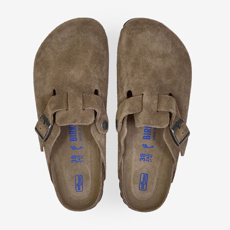 BIRKENSTOCK boston BOSTON SUEDE DARK TEA MARRON FEMME