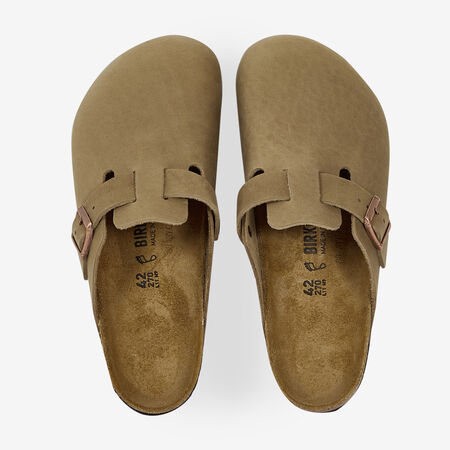 BIRKENSTOCK boston BOSTON LEATHER TABACCO BROWN GRIS HOMME