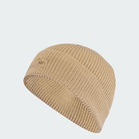 ADIDAS ORIGINALS Everyday Icons Beanie With Tonal Metal Trefoil Stone Khaki UNISEX