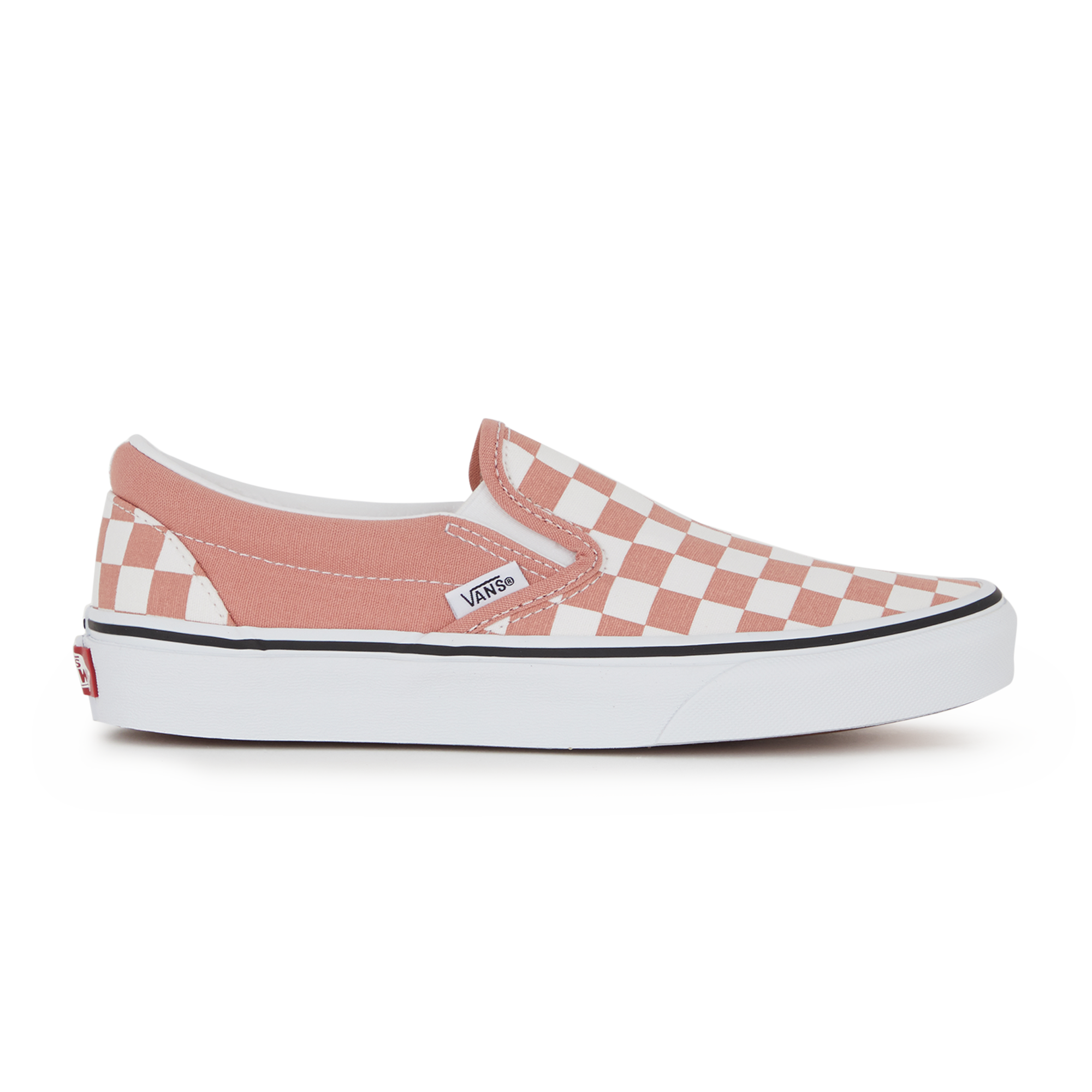 vans slip on rose et noir