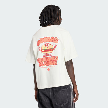 ADIDAS ORIGINALS Pixelated Burget Character Graphic T-shirt Off White MEN