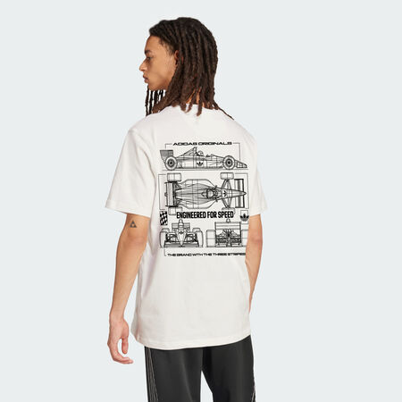 ADIDAS ORIGINALS T-SHIRT ADI RACING CAR GRAPHIC Core White HOMME