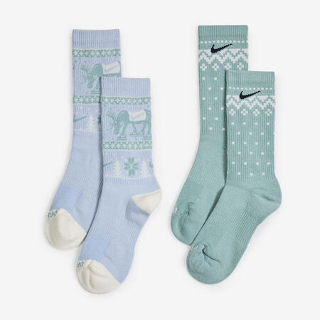 NIKE CHAUSSETTES X2 CREW WINTER BLUE/GREEN MEN