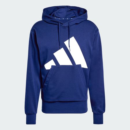 ADIDAS ORIGINALS Essentials Big Logo French Terry Hoodie Dark Blue / White MEN