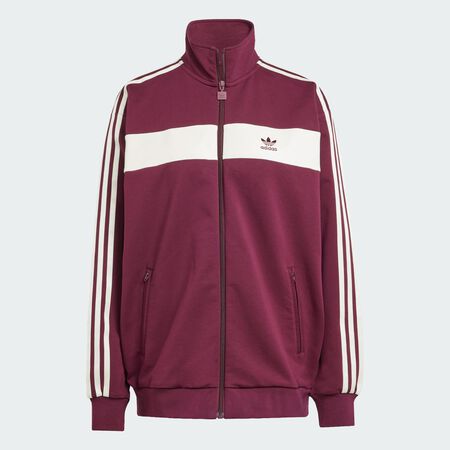 Colorblock Track Top : Maroon / Cream White