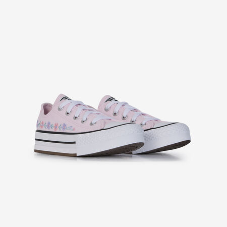 CONVERSE CHUCK TAYLOR ALL STAR EVA LIFT OX FLORAL PINK TODDLERS