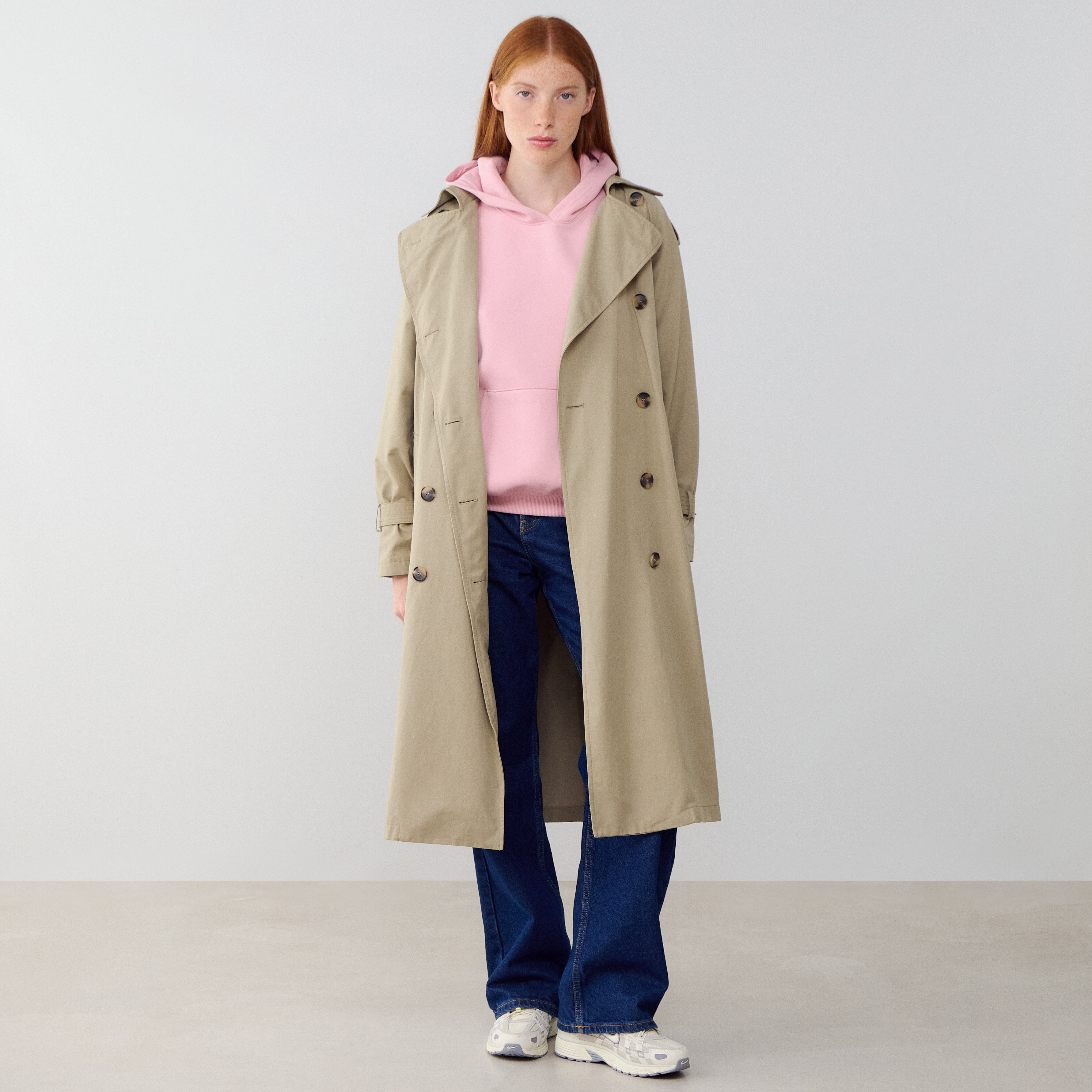 Hoodie Oversize Brooklyn  Rose/blanc