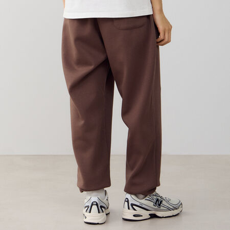NEW BALANCE PANT JOGGER BOSTON LOGO BROWN/BEIGE MEN