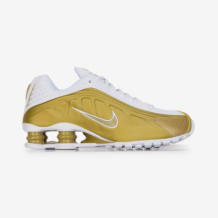 NIKE SHOX R4 WHITE/GOLD JUNIOR
