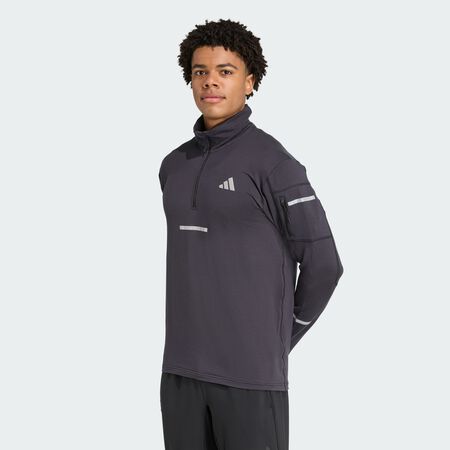 ADIDAS PERFORMANCE Haut à demi-zip de running Adi365 CLIMAWARM+ Black HOMME