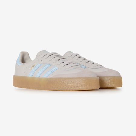 ADIDAS ORIGINALS samba SAMBAE GRIS/BLEU JUNIOR