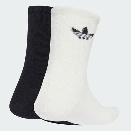 ADIDAS ORIGINALS Chaussettes mi-mollet pelucheuses (2 paires) Off White / Black MIXTE