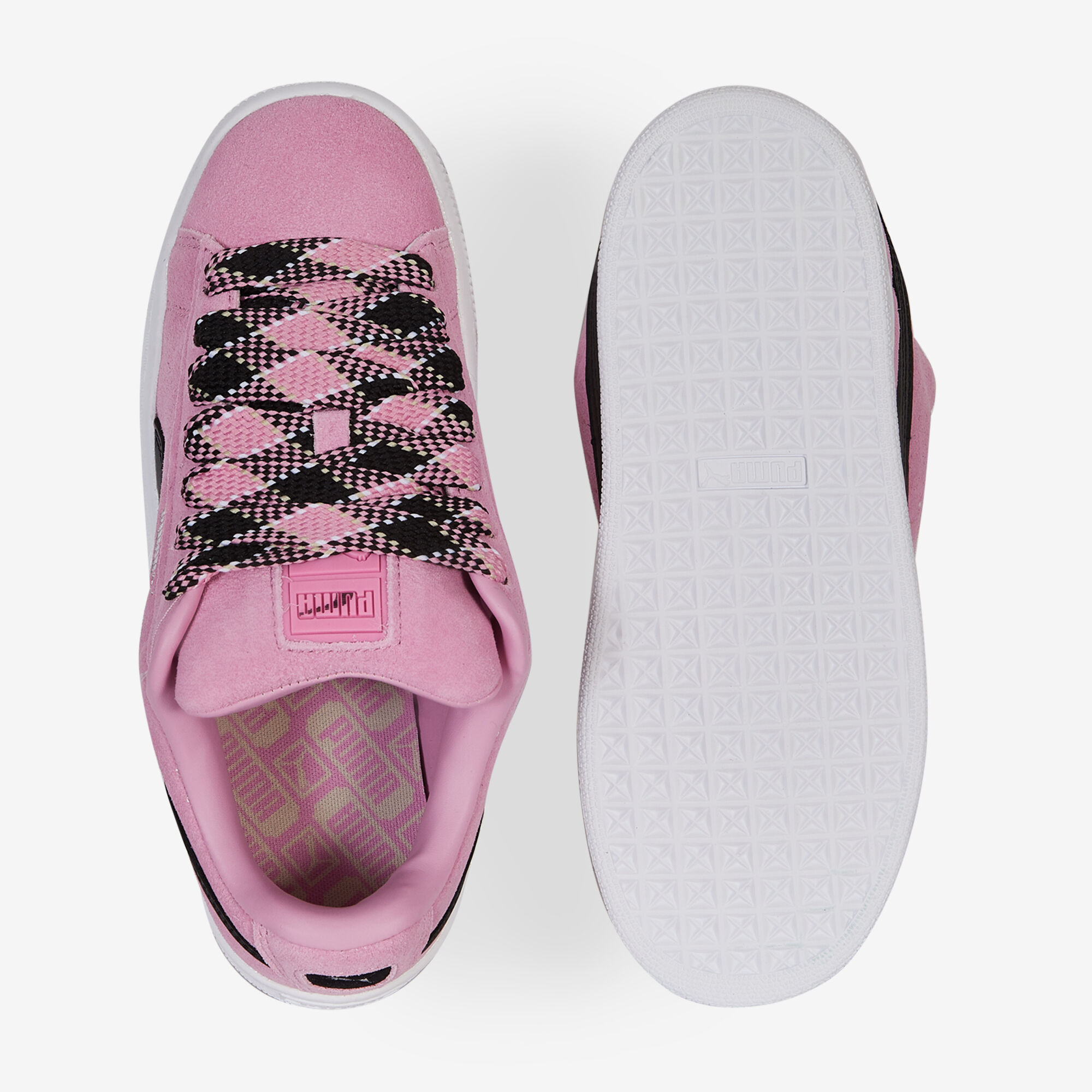 Puma suede noir et rose 2025