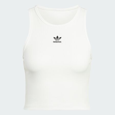 Essentials Ribbed Tank Top : Cloud White