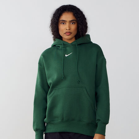 NIKE HOODIE PHOENIX LONG OVERSIZED GREEN WOMEN