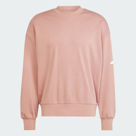 Sweat-shirt logo à 3 bandes coupe ample Essentials : Warm Clay / White