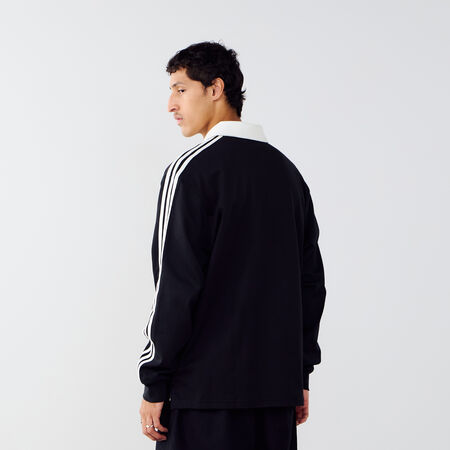 ADIDAS ORIGINALS SWEAT POLO RUGBY BLACK/WHITE MEN