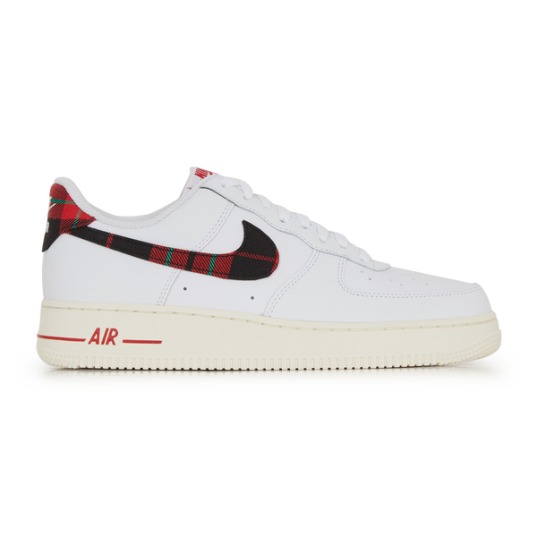 NIKE AIR FORCE 1 LOW TARTAN BLANC ROUGE SNEAKERS HOMME Courir