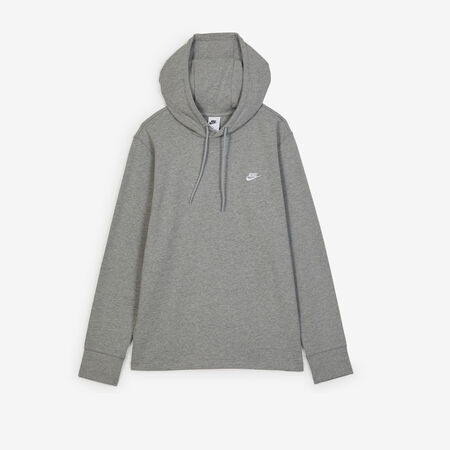 NIKE HOODIE CLUB KNIT GRIS/BLANC HOMME