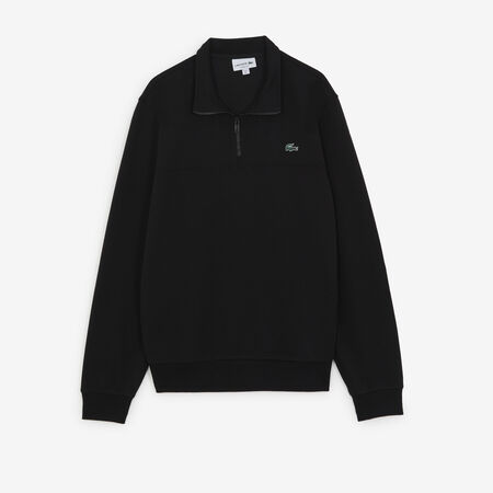 LACOSTE SWEAT HALF-ZIP CLASSIC LOGO SL NOIR/VERT HOMME