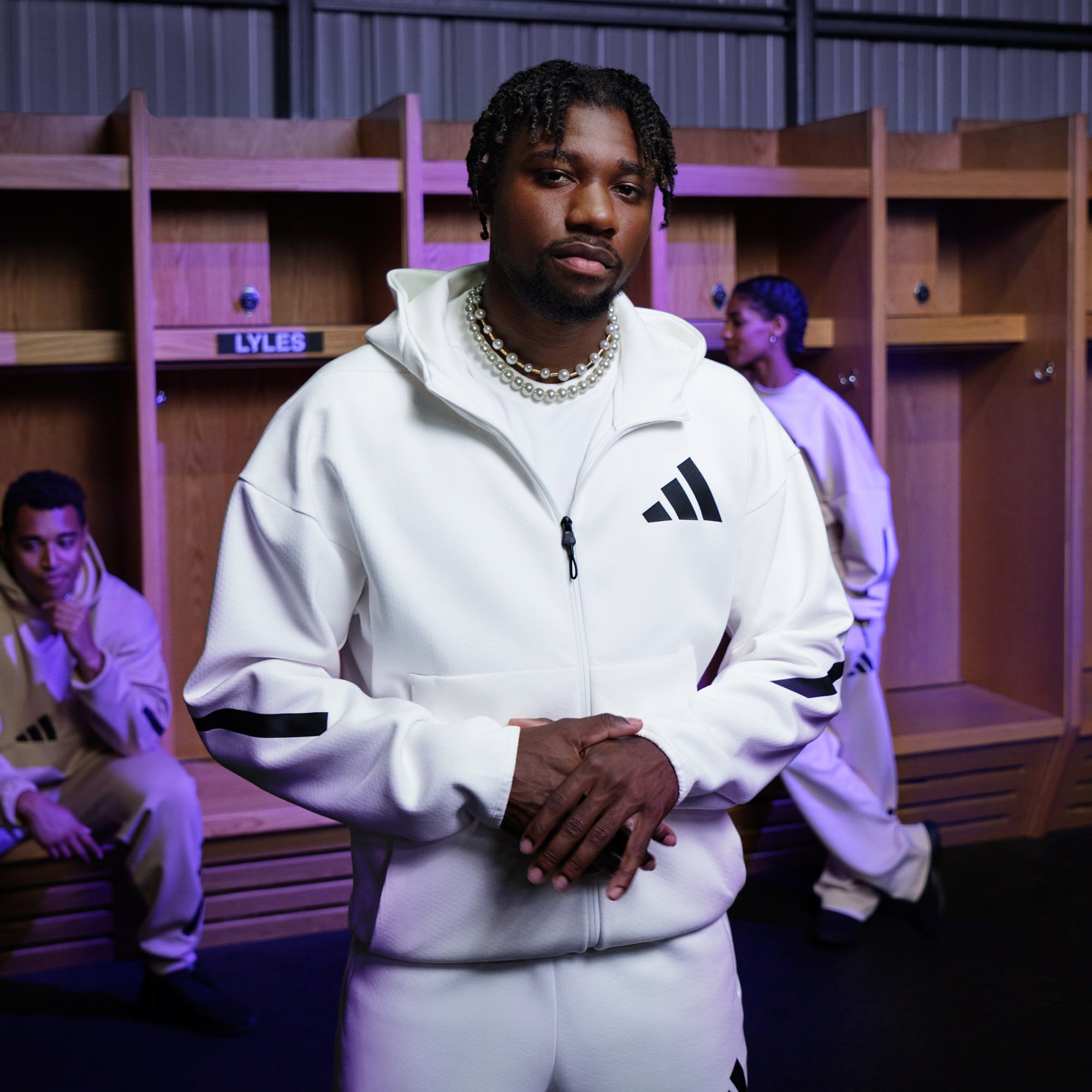 ADIDAS ORIGINALS Z.N.E. Full-Zip Hooded Track Jacket White