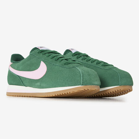 NIKE cortez CORTEZ SUEDE VERT/ROSE FEMME