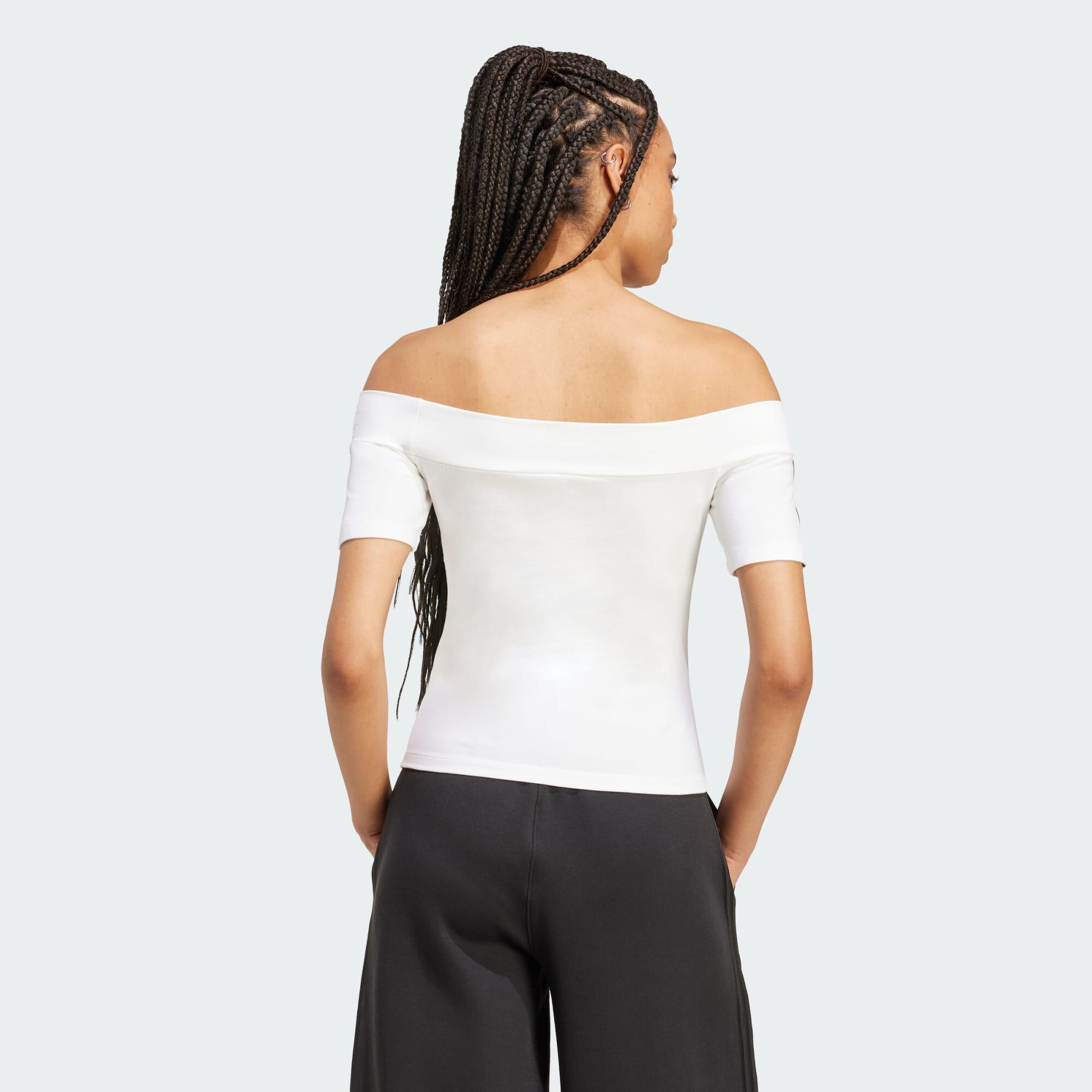 ADIDAS ORIGINALS Adicolor Bandeau Short Sleeve T-Shirt White