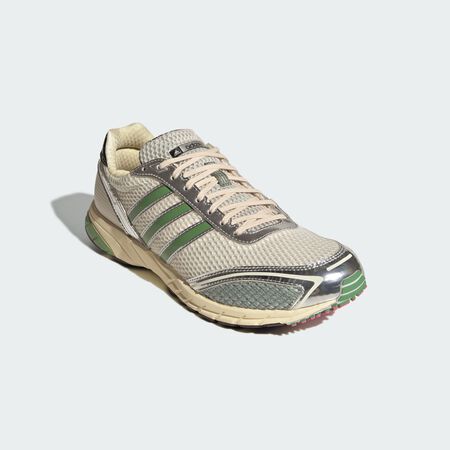 ADIDAS ORIGINALS Adizero Adios OG Shoes Cream White / Preloved Green / Dark Brown UNISEX
