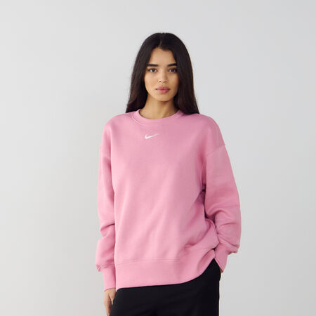 NIKE SWEAT CREW PHOENIX LONG OVERSIZED PINK/WHITE WOMEN